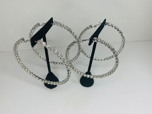 "Kasey" Iced Hoops